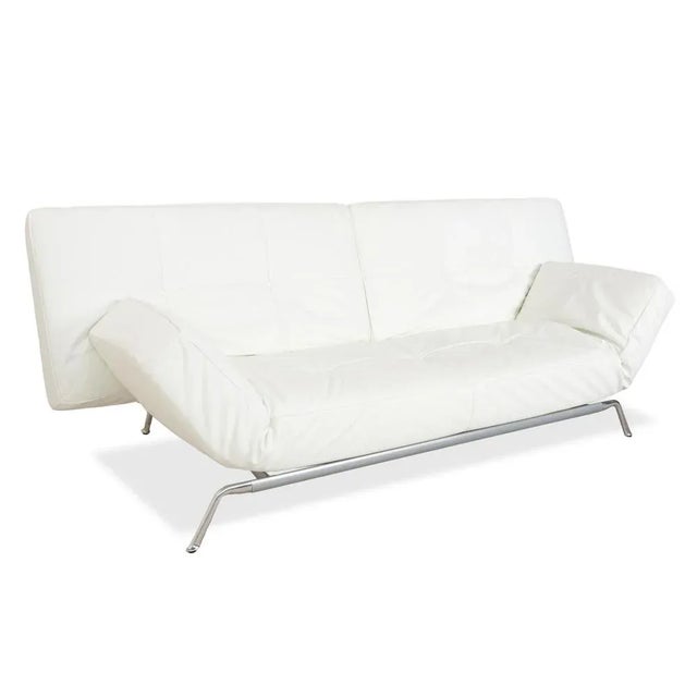 Modern Smala 2-Seater Sofa in Cream Leather from Ligne Roset For Sale - Image 3 of 18