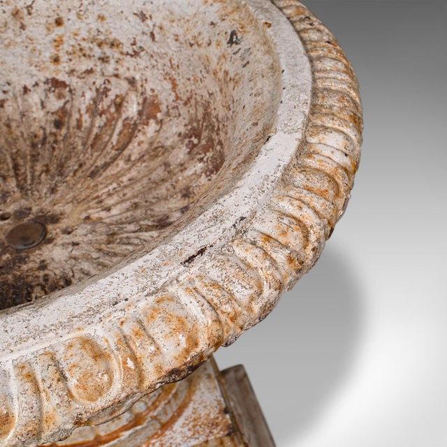 Metal Pair of Large Antique Garden Planters, English Cast Iron, Jardiniere, Victorian For Sale - Image 7 of 12