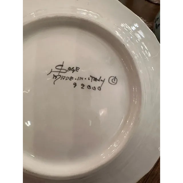 Italian Williams Sonoma Sage Napa Soup Bowl For Sale - Image 3 of 4