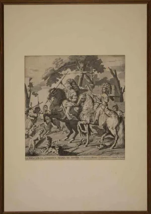 Giovanni Battista Brambilla, Princess Ludovica Maria di Savoia, Etching, 18th Century, Framed