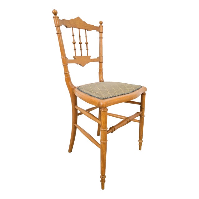 Vintage Chiavari Spool Chair, Italy, 1950s For Sale