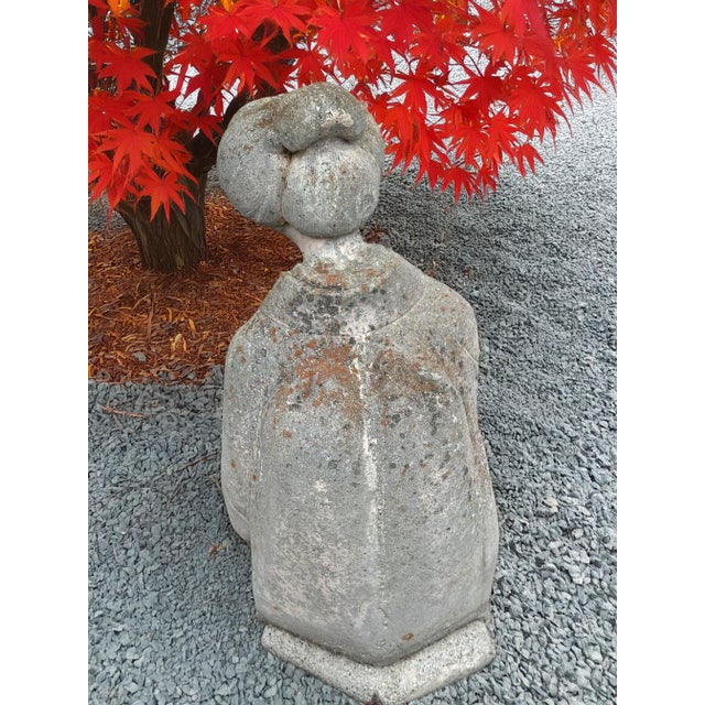 Japanese Cast Stone Geisha Garden Ornament For Sale - Image 3 of 9