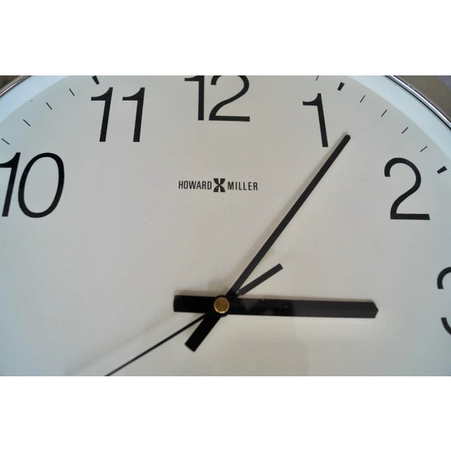 1970’s Mid-Century Modern Howard Miller Wall Clock For Sale In Los Angeles - Image 6 of 10