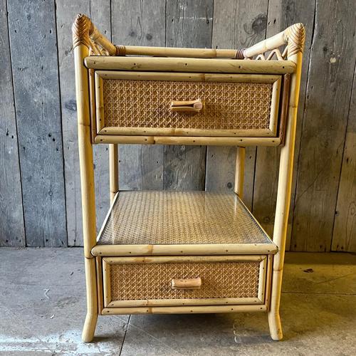 Brown Vintage Bedside Table with 2 Drawers from Angraves For Sale - Image 8 of 10