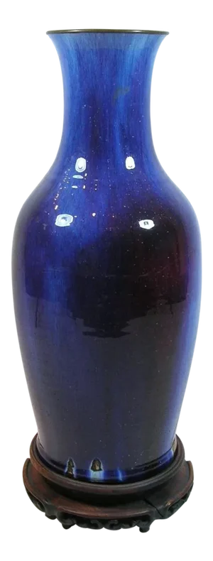 Antique Chinese Flambe-Glazed Porcelain Vase