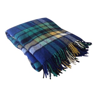 Plaid Wool Tailgate/Picnic Blanket For Sale