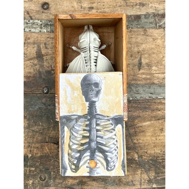 Wood Vintage Original Mixed Media Sculpture Box For Sale - Image 7 of 12