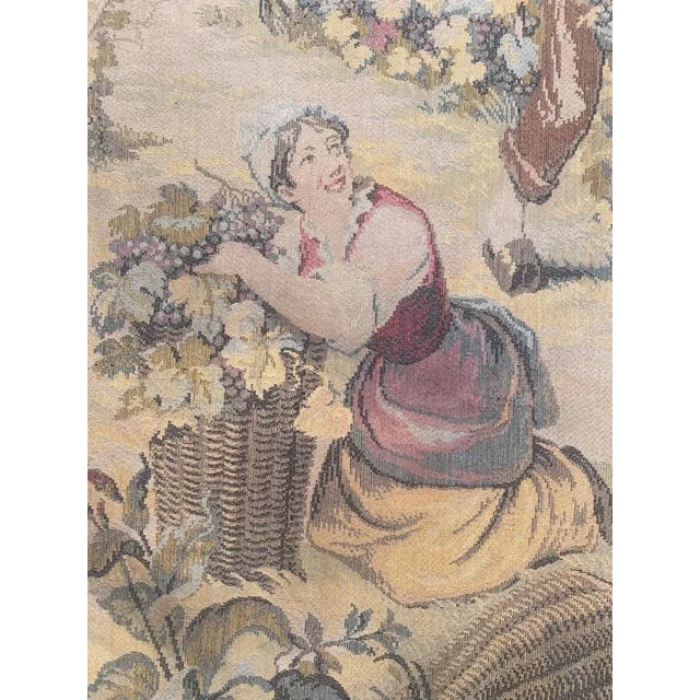 1960s Vintage French Jacquard Tapestry For Sale - Image 5 of 18