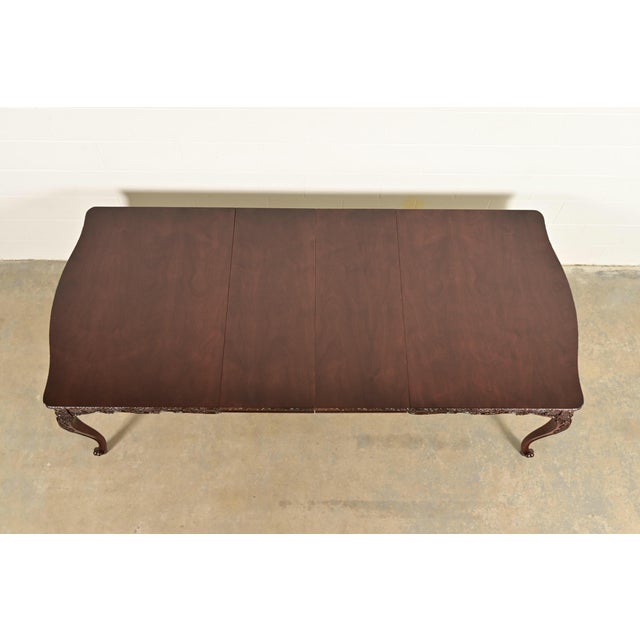 Romweber French Provincial Louis XV Mahogany Extension Dining Table, Newly Refinished For Sale In South Bend - Image 6 of 13