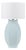 Matthew Izzo Home Mae Powder Blue Ceramic Table Lamp With White Linen Drum Shade For Sale