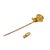 Modern Mid 20th Century Solid Yellow Gold Lady Face Stickpin With Seed Pearls & Diamond Accent For Sale - Image 3 of 3