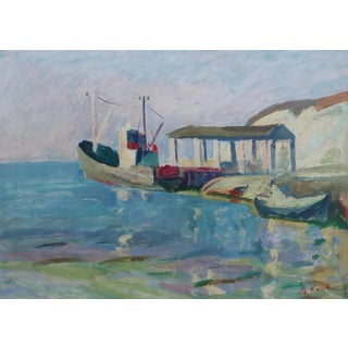 Seascape Oil Painting, Ukrainian Artist Kozik, 1970s For Sale
