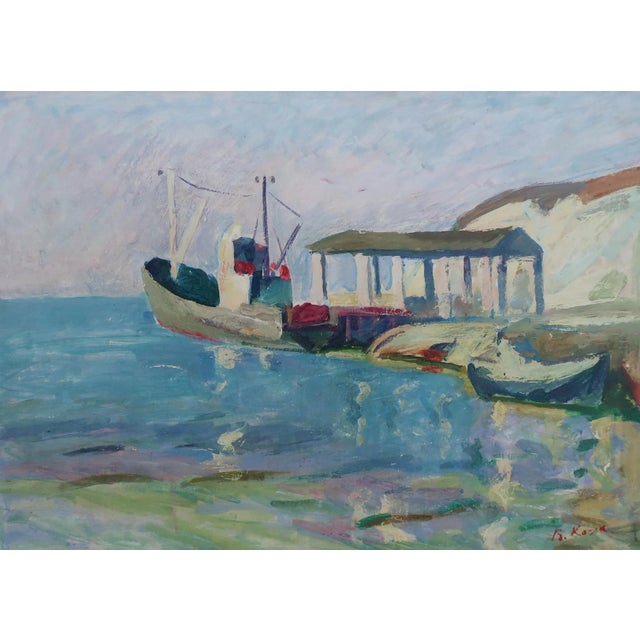Seascape Oil Painting, Ukrainian Artist Kozik, 1970s For Sale