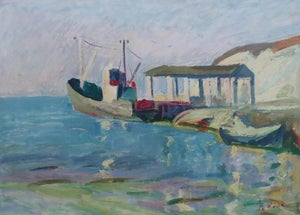 Seascape Oil Painting, Ukrainian Artist Kozik, 1970s