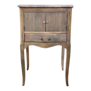 1950s French Provincial Beech Wood Nightstand For Sale