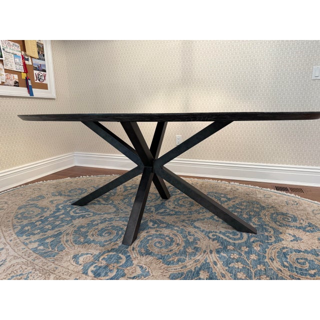 Arhaus Meridian White Marble Top Oval Dining Table For Sale In New York - Image 6 of 12