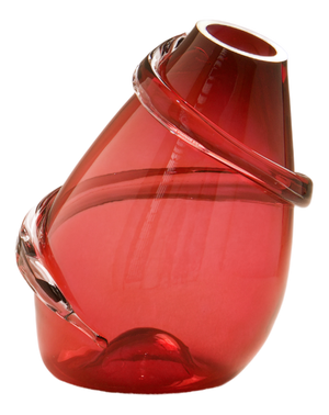 Drop Big Spiral Vase in Red Glass, 1990s