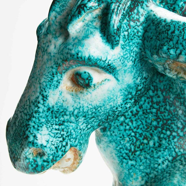 Large Ceramic Donkey with Egg Baskets, Perugia, 1950s For Sale - Image 6 of 9