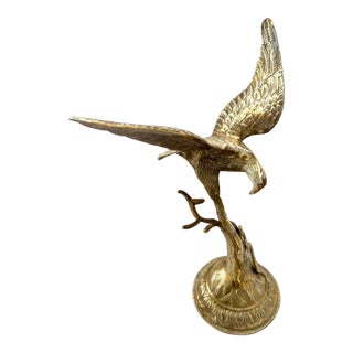 Vintage Brass Eagle on Branch Figure For Sale