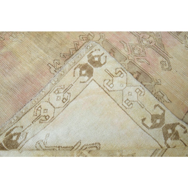 Textile 1970s Vintage Turkish Handmade Wool Cotton Beige Runner Rug For Sale - Image 7 of 11