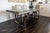 Bernhardt Furniture Co/Item#336-221 Excellent condition, impressive 84x40x31x3" distressed wood , polished stainless...