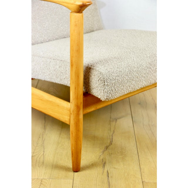 Beige Boucle GFM-142 Armchair from Edmund Homa, 1970s For Sale - Image 4 of 12