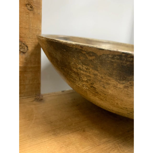 Cabin Large Antique Earthenware Bowl For Sale - Image 3 of 11