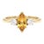 Citrine Wedding Ring - Marquise Cut Gemstone Statement Ring - November Birthstone Ring Us 7 For Sale