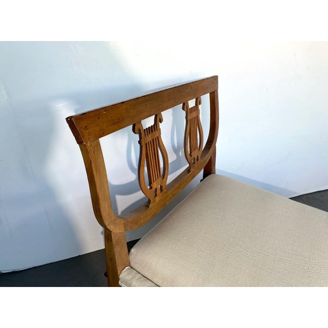 Early 19th Century 1820 French Fruitwood Bench For Sale - Image 5 of 6