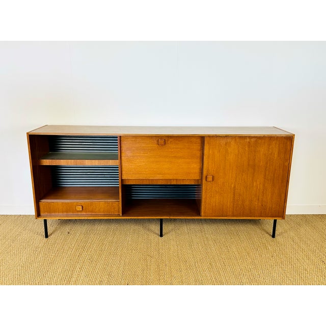 Mid-Century Modern Tall Scandinavian Teak Sideboard, 1960s For Sale - Image 3 of 18