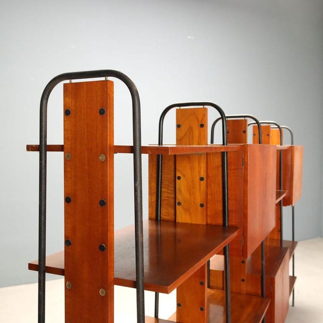 Mid-Century Teak Veneer Bookshelf, 1960s For Sale - Image 12 of 15