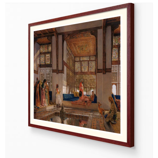 Atelier Aria Lumae John Frederick Lewis the Reception Cairo Egypt Grand Salon Scale Fine Art Gallery Board Print 40 X 32 For Sale - Image 15 of 18