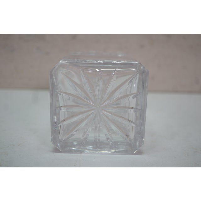 Transparent Vintage American Cut Crystal Liquor Wine Bar Bottle Decanter For Sale - Image 8 of 14