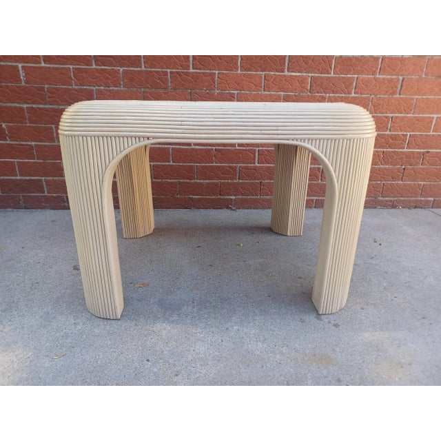 Vintage 1980s Lacquered Pencil Reed Side Table For Sale - Image 11 of 13