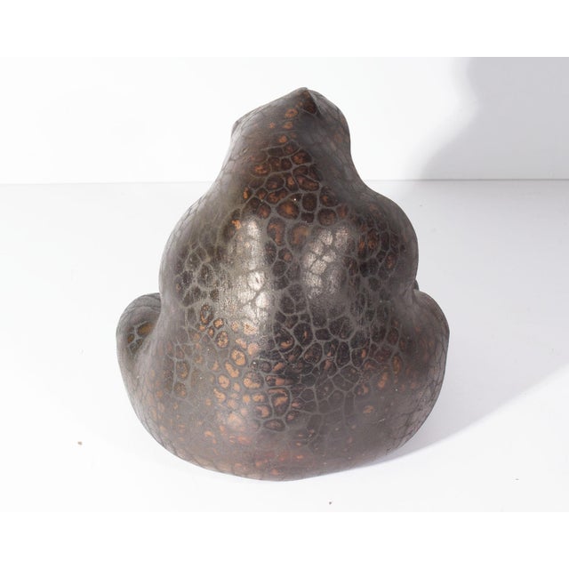 Tony Evans Raku Pottery Bear With Copper Fish by Tony Evans For Sale - Image 4 of 9