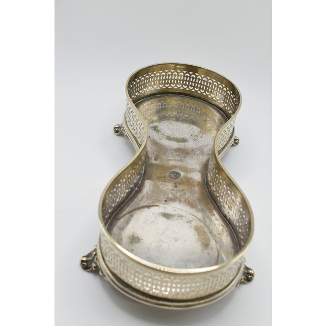 Early 20th Century Silver Plated Two (2) Bottle Stand For Sale - Image 4 of 6