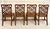 Set of 4 Chinese Chippendale Chinoiserie Fretwork Chairs With Caned Seats For Sale - Image 10 of 12