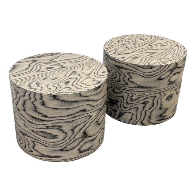 Ettore Sottsass Zebra Cocktail Side Tables, Pair For Sale