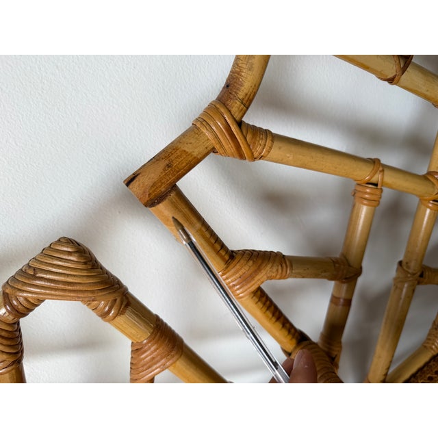 Vintage Italian Dal Vera Chippendale Style Bamboo & Rattan Dining Chairs - Set of Four For Sale - Image 15 of 17