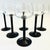 Mid-Century Modern Vintage Postmodern Black Stemmed Champagne Coupes by Luminarc, France - Set of 6 For Sale - Image 3 of 9