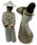1940s Vintage 1949 Asian Figurine Set – Hand-Painted White & Gold For Sale - Image 5 of 12