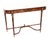 French Walnut Console Table with Marble Top, 1930s For Sale