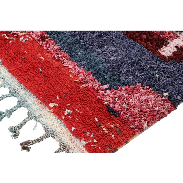Vintage Moroccan Rug, Red With Tribal Geometric Patterns - Rug & Kilim For Sale In New York - Image 6 of 7
