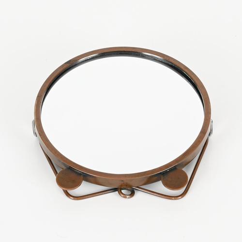Italian Art Deco Adjustable Copper Table Mirror, Italy, 1930s For Sale - Image 16 of 18
