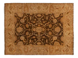 New Gold Wash Indian Oushak Design Rug - 9'1" X 12'