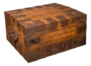 Antique Silver Chest, English Oak, Steel Bound, Steamer Trunk, Victorian, c.1900