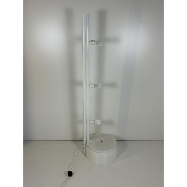 Ivory Vintage Cylinder Floor Lamp by Giuliana Gramigna for Quattrifolio, 1976 For Sale - Image 8 of 12