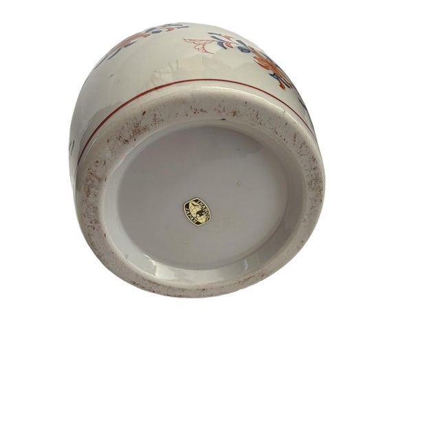 Vintage Japanese Imari Style Porcelain Vase in the Form of a Water Container For Sale - Image 16 of 17