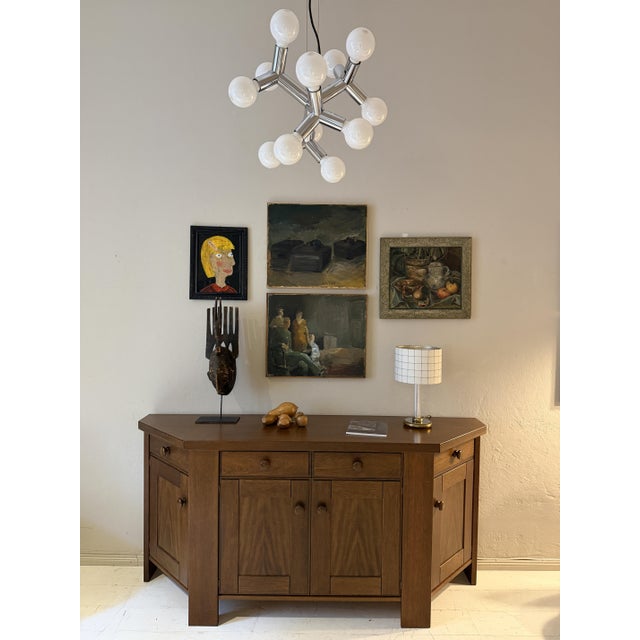 Space Age Atomic Chrome Chandelier by J.T. Kalmar, Germany, 1970 For Sale - Image 7 of 16