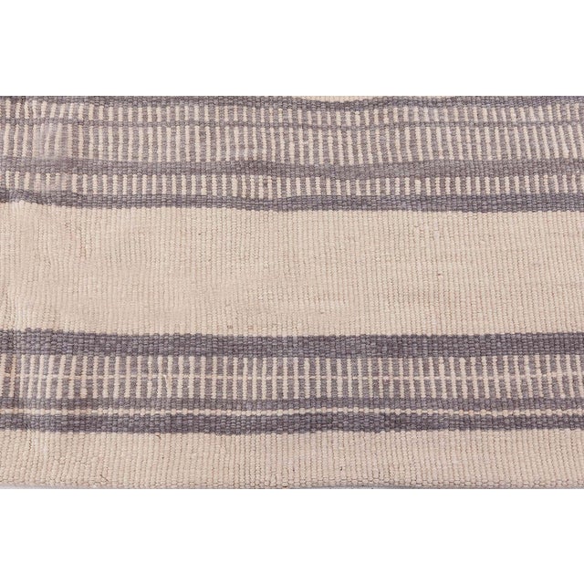 Textile Contemporary Striped Flat Weave Rug by Doris Leslie Blau For Sale - Image 7 of 7